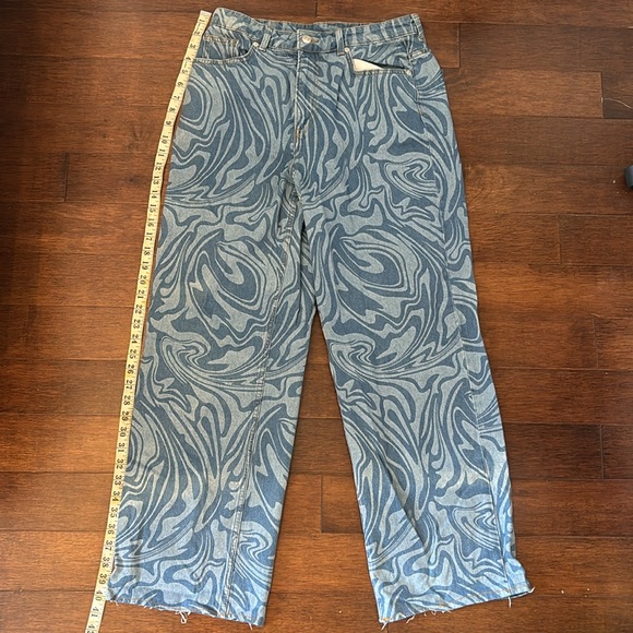 Baggy high rise patterned jeans - Picture 3 of 4